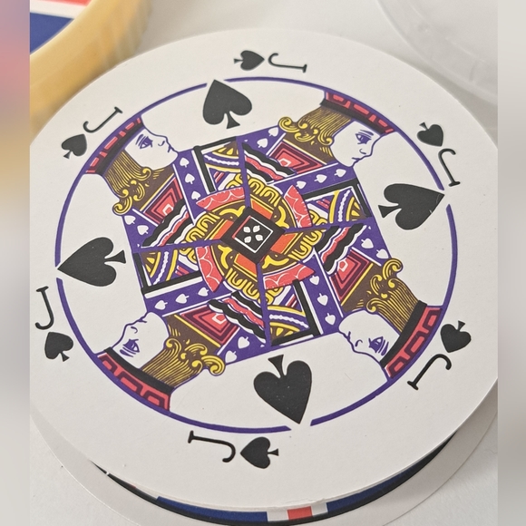 United Kingdom Union Jack Round Playing Cards Deck In Box Vintage. - Picture 4 of 6